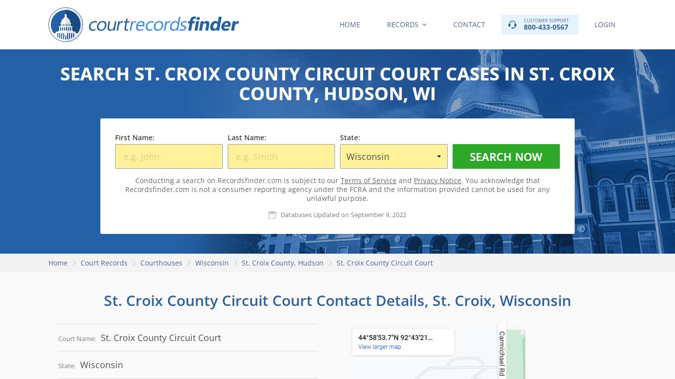 St. Croix County Circuit Court Case Search - RecordsFinder